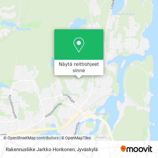 Rakennusliike Jarkko Honkonen kartta