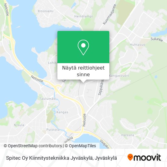 Spitec Oy Kiinnitystekniikka Jyväskylä kartta