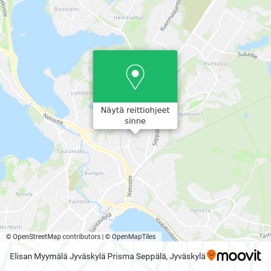 Elisan Myymälä Jyväskylä Prisma Seppälä kartta