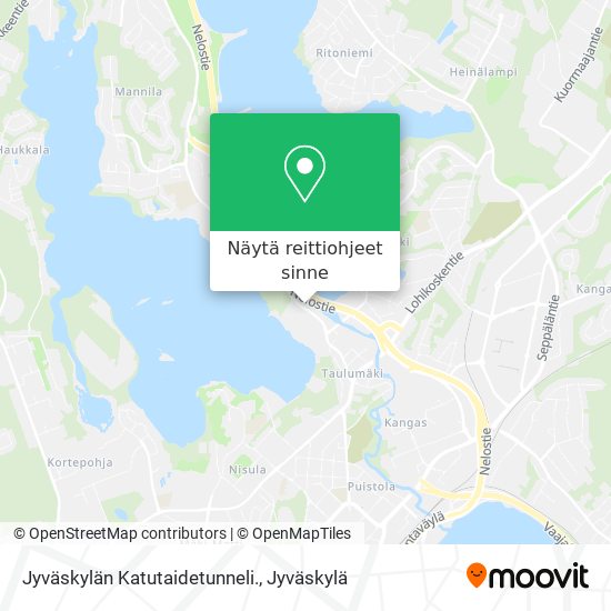 Jyväskylän Katutaidetunneli. kartta