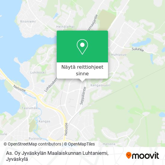 As. Oy Jyväskylän Maalaiskunnan Luhtaniemi kartta