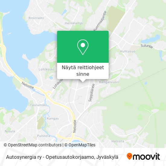 Autosynergia ry - Opetusautokorjaamo kartta