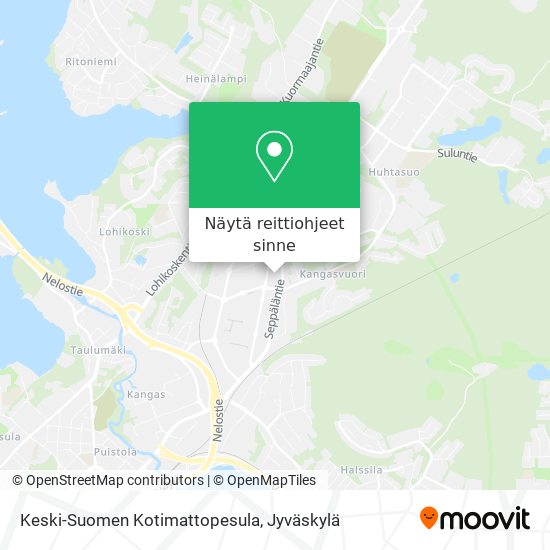 Keski-Suomen Kotimattopesula kartta