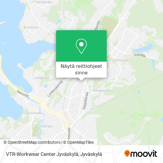 VTR-Workwear Center Jyväskylä kartta