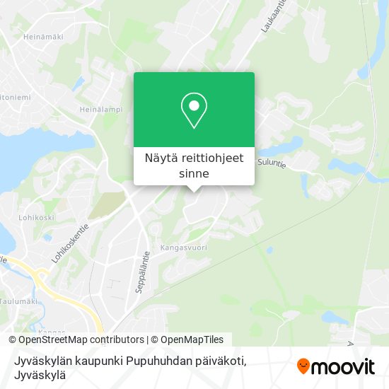 Jyväskylän kaupunki Pupuhuhdan päiväkoti kartta