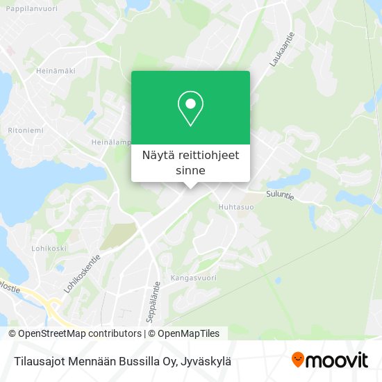 Tilausajot Mennään Bussilla Oy kartta