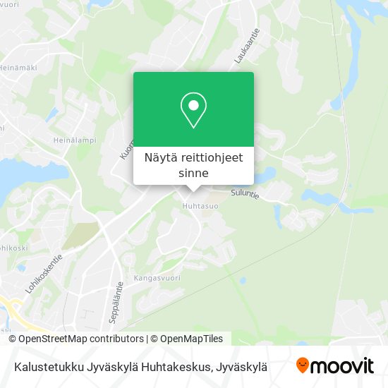 Kalustetukku Jyväskylä Huhtakeskus kartta
