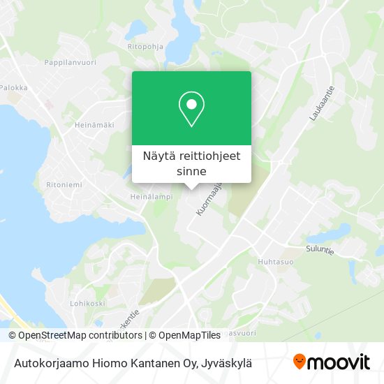 Autokorjaamo Hiomo Kantanen Oy kartta