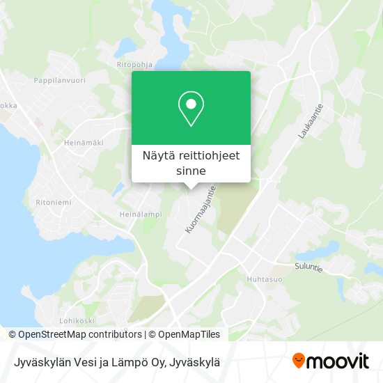 Jyväskylän Vesi ja Lämpö Oy kartta