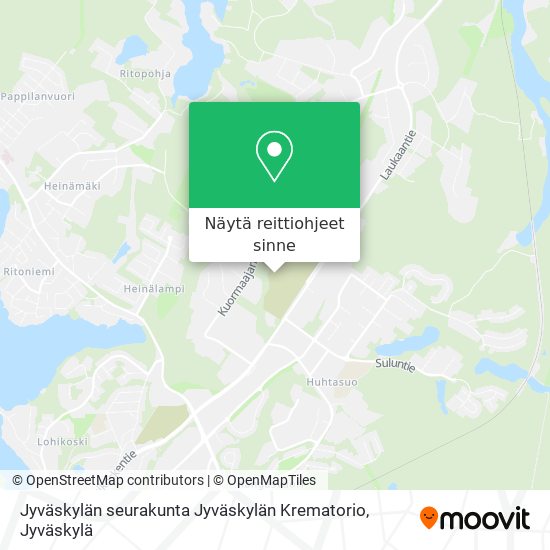 Jyväskylän seurakunta Jyväskylän Krematorio kartta