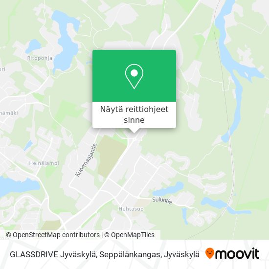GLASSDRIVE Jyväskylä, Seppälänkangas kartta