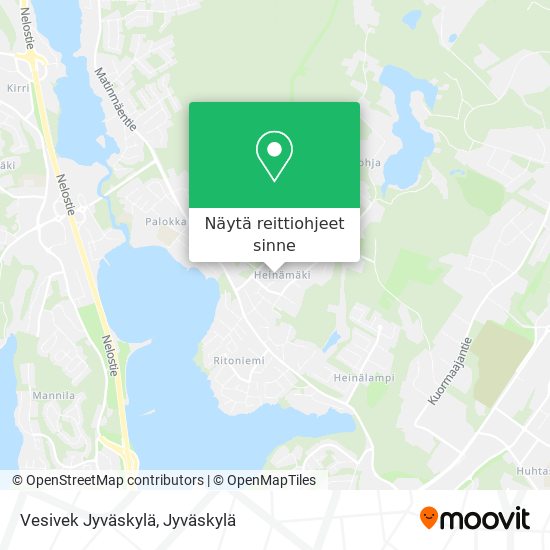 Vesivek Jyväskylä kartta