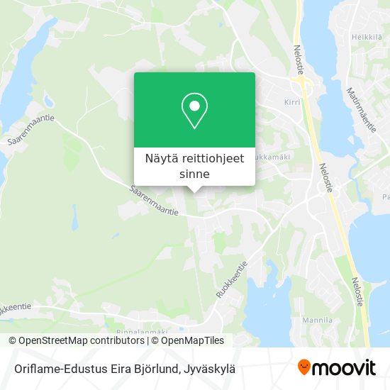 Oriflame-Edustus Eira Björlund kartta
