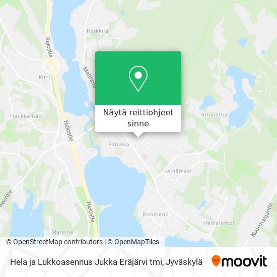 Hela ja Lukkoasennus Jukka Eräjärvi tmi kartta