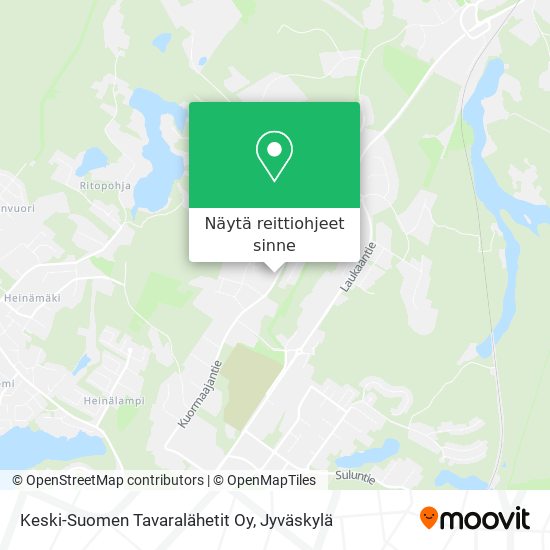 Keski-Suomen Tavaralähetit Oy kartta