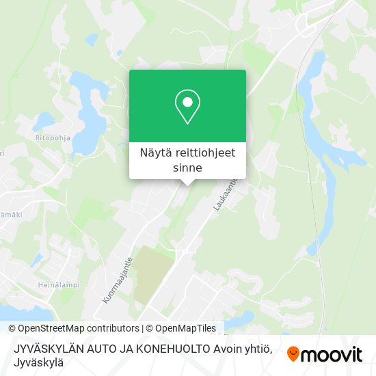 JYVÄSKYLÄN AUTO JA KONEHUOLTO Avoin yhtiö kartta