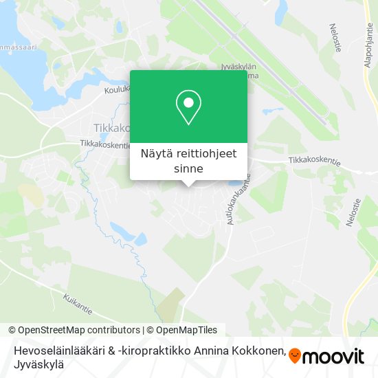 Hevoseläinlääkäri & -kiropraktikko Annina Kokkonen kartta