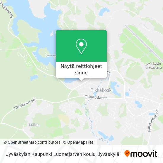 Jyväskylän Kaupunki Luonetjärven koulu kartta