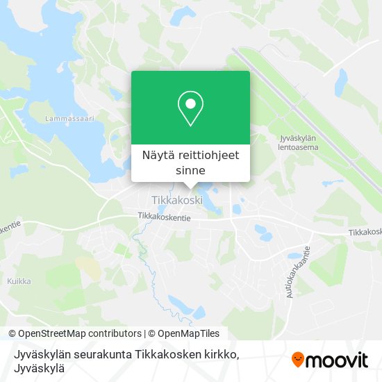 Jyväskylän seurakunta Tikkakosken kirkko kartta