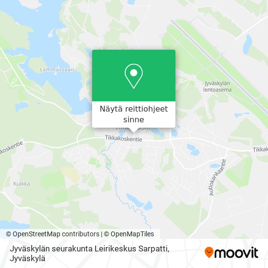 Jyväskylän seurakunta Leirikeskus Sarpatti kartta