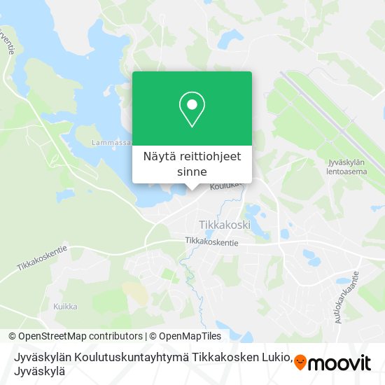 Jyväskylän Koulutuskuntayhtymä Tikkakosken Lukio kartta