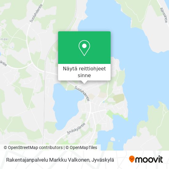 Rakentajanpalvelu Markku Valkonen kartta