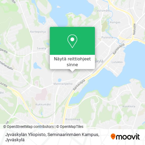 Jyväskylän Yliopisto, Seminaarinmäen Kampus kartta