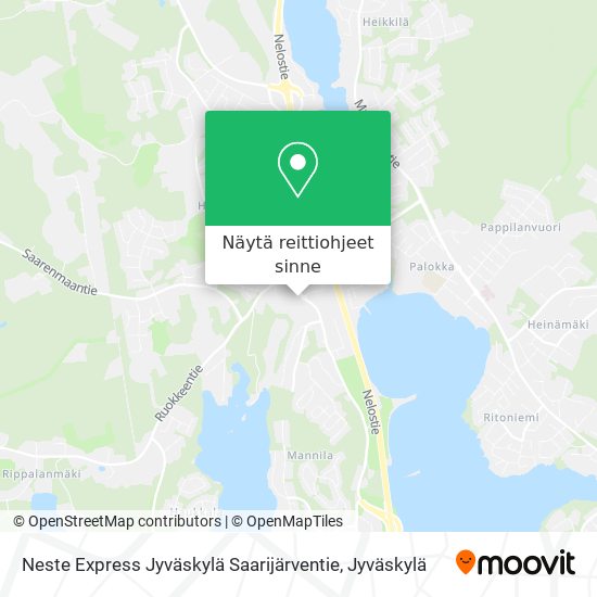 Neste Express Jyväskylä Saarijärventie kartta