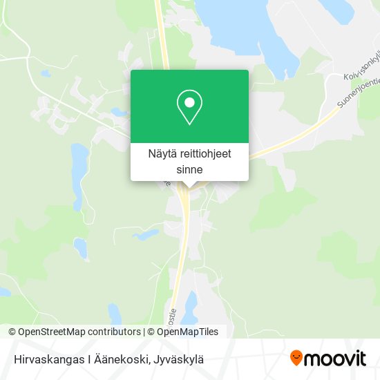 Hirvaskangas I Äänekoski kartta