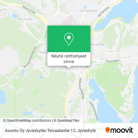 Asunto Oy Jyväskylän Teivaalantie 12 kartta