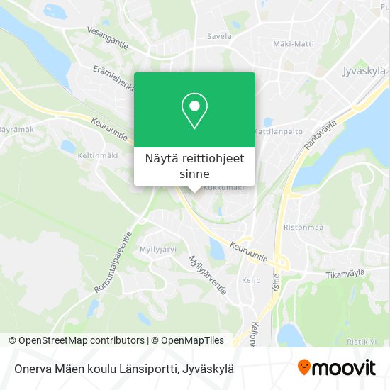 Onerva Mäen koulu Länsiportti kartta
