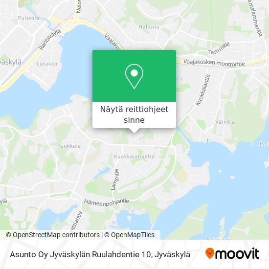 Asunto Oy Jyväskylän Ruulahdentie 10 kartta