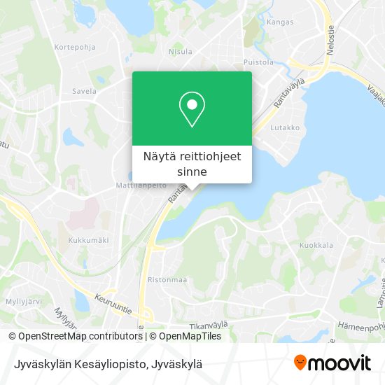 Jyväskylän Kesäyliopisto kartta