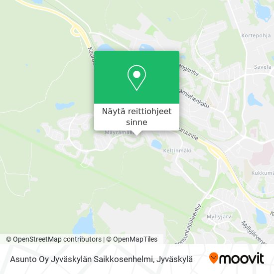Asunto Oy Jyväskylän Saikkosenhelmi kartta