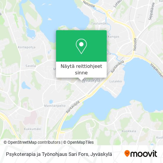 Psykoterapia ja Työnohjaus Sari Fors kartta