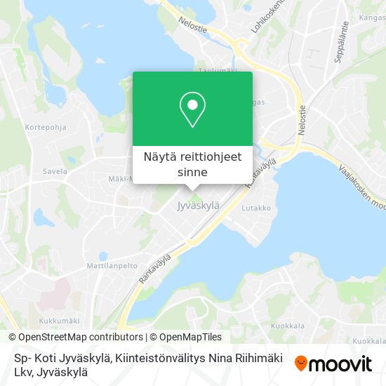 Sp- Koti Jyväskylä, Kiinteistönvälitys Nina Riihimäki Lkv kartta