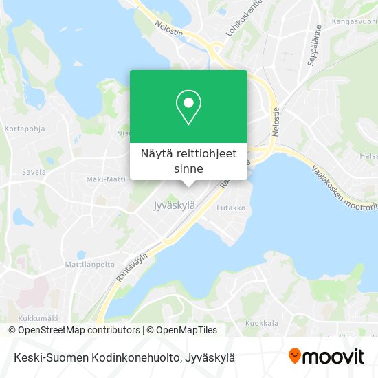 Keski-Suomen Kodinkonehuolto kartta