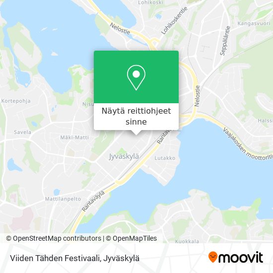 Viiden Tähden Festivaali kartta