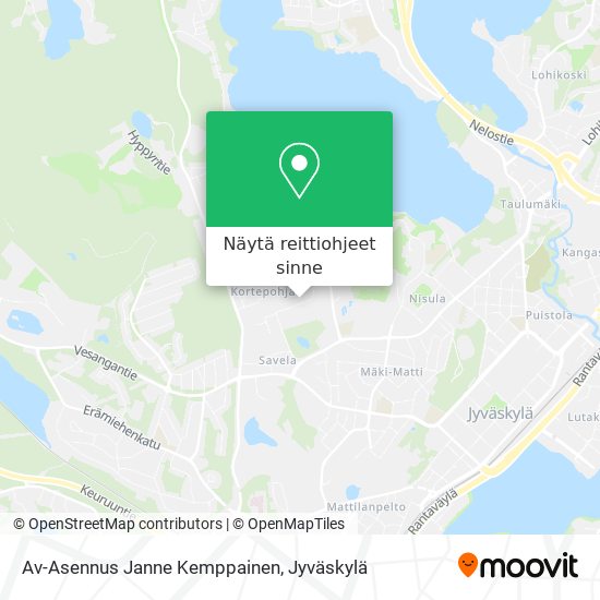 Av-Asennus Janne Kemppainen kartta