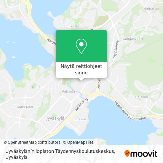 Jyväskylän Yliopiston Täydennyskoulutuskeskus kartta
