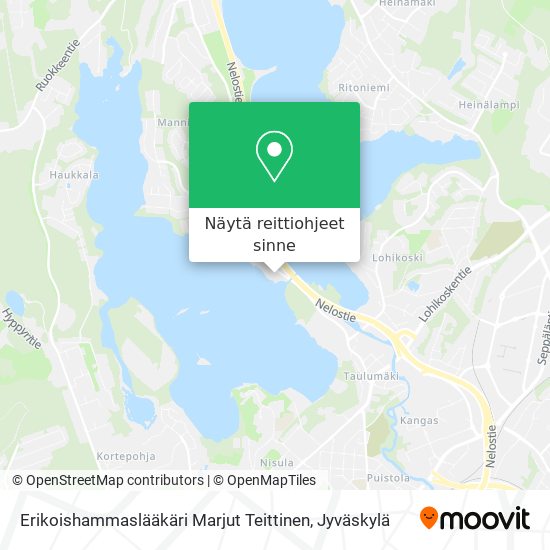 Erikoishammaslääkäri Marjut Teittinen kartta