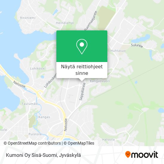 Kumoni Oy Sisä-Suomi kartta