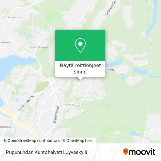 Pupuhuhdan Kuntohelvetti kartta