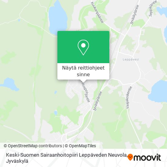 Keski-Suomen Sairaanhoitopiiri Leppäveden Neuvola kartta