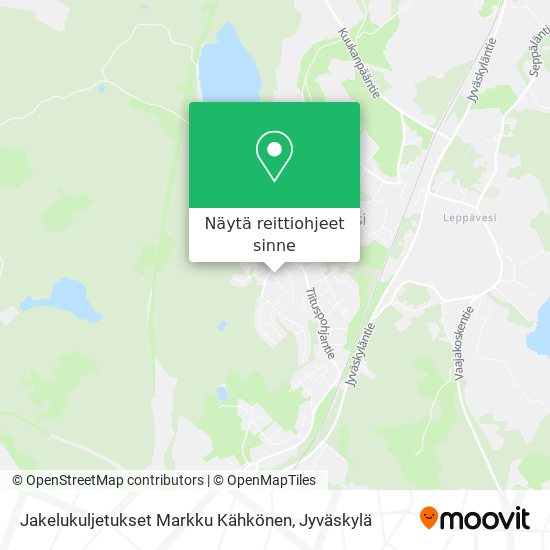 Jakelukuljetukset Markku Kähkönen kartta