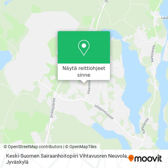 Keski-Suomen Sairaanhoitopiiri Vihtavuoren Neuvola kartta