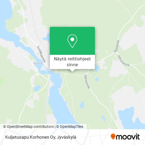 Kuljetusapu Korhonen Oy kartta