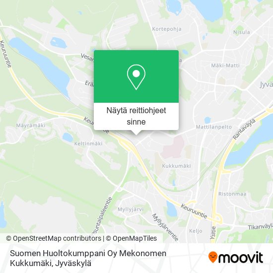 Suomen Huoltokumppani Oy Mekonomen Kukkumäki kartta