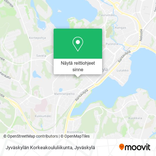 Jyväskylän Korkeakoululiikunta kartta