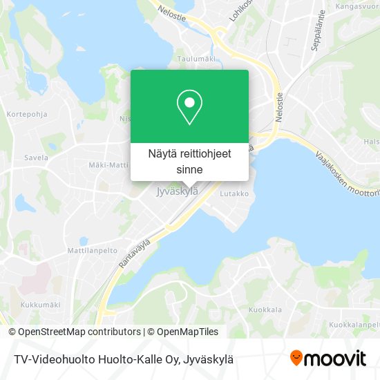 TV-Videohuolto Huolto-Kalle Oy kartta